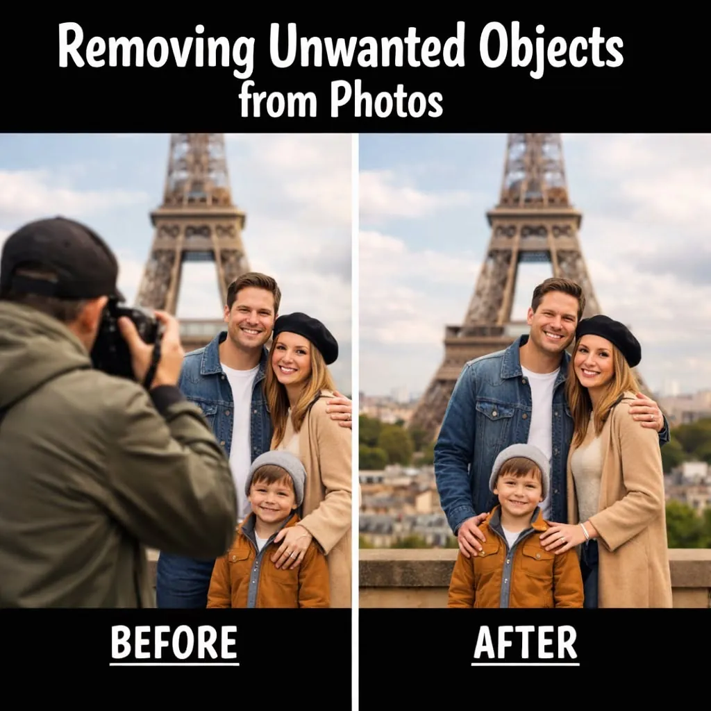 Erase unwanted objects in a few taps