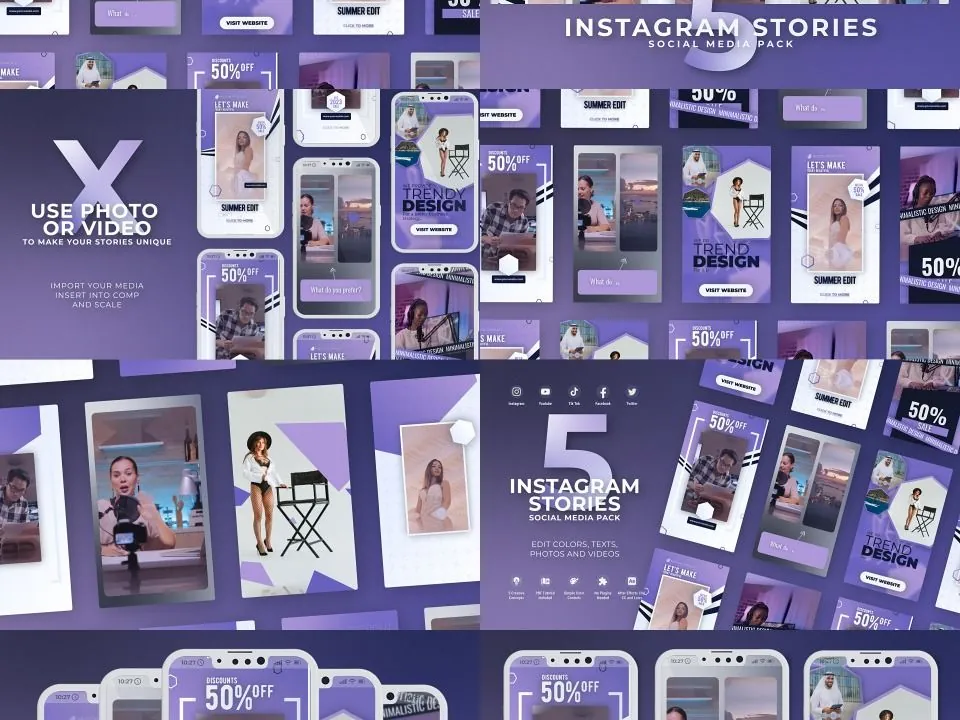 Trending video templates in Zaps